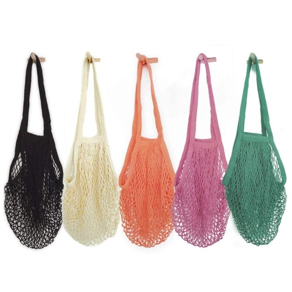 NEW Mesh French Market Style Long Handle Shopping Bag